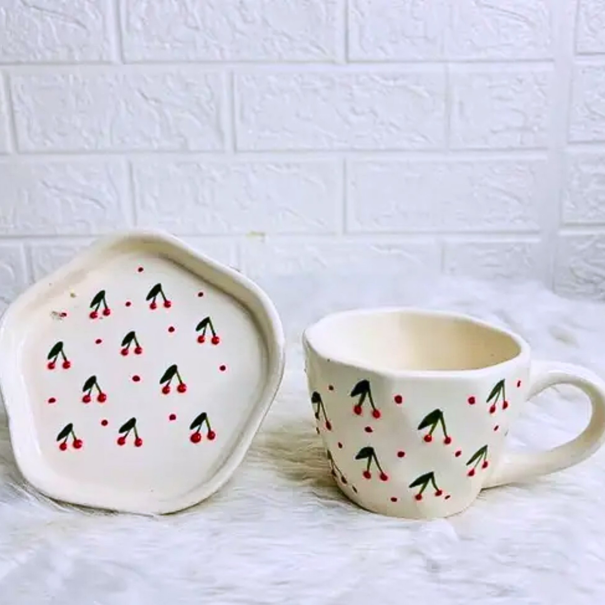 Charming Cherry Cup & Saucer Set