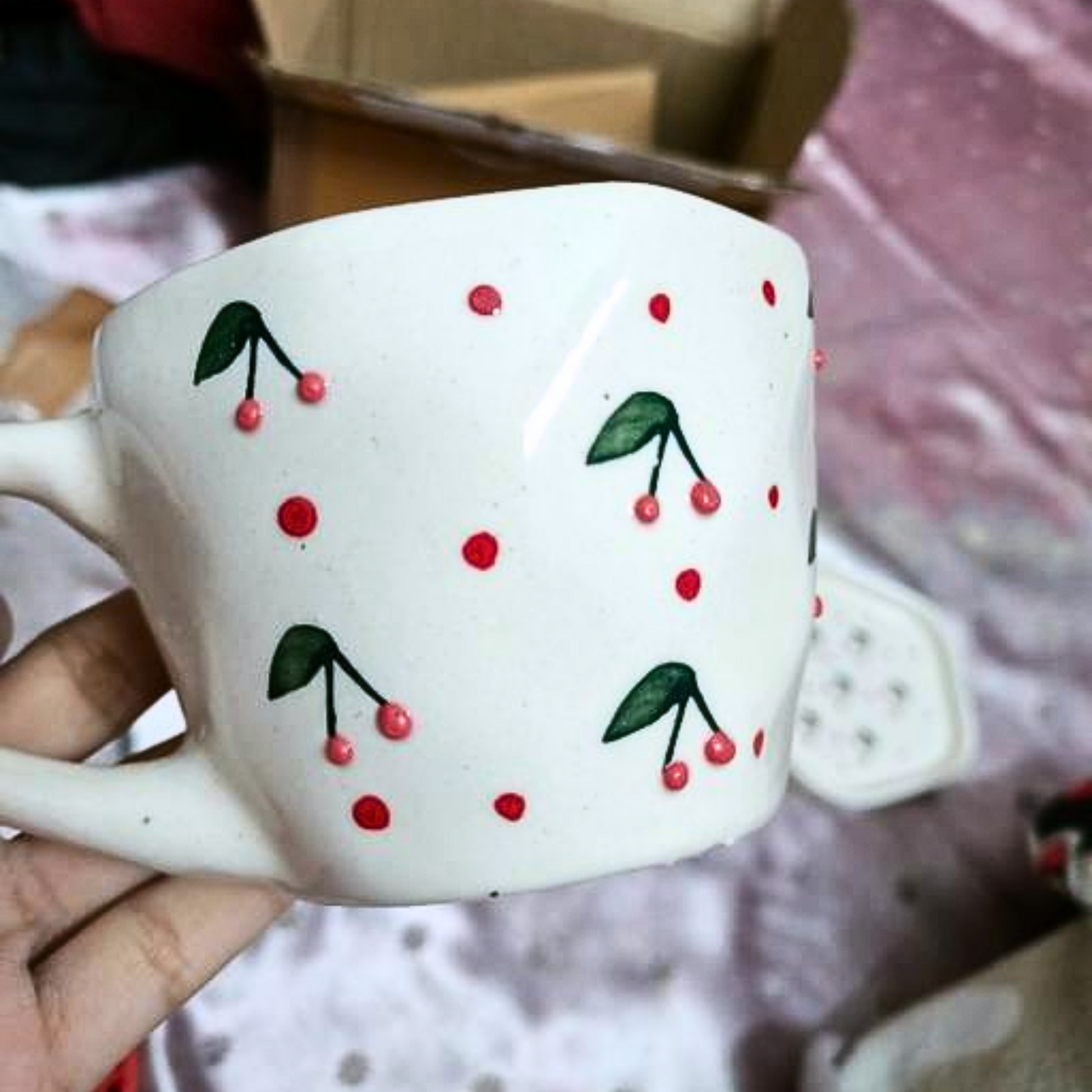 Charming Cherry Cup & Saucer Set
